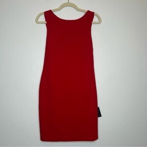 NWT LULUS Red Sleeveless Mini Dress Open Back Size Large Cocktail Bodycon